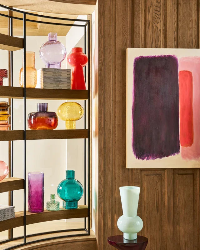 Keiko - Vaso alto in vetro riciclato grigio minerale