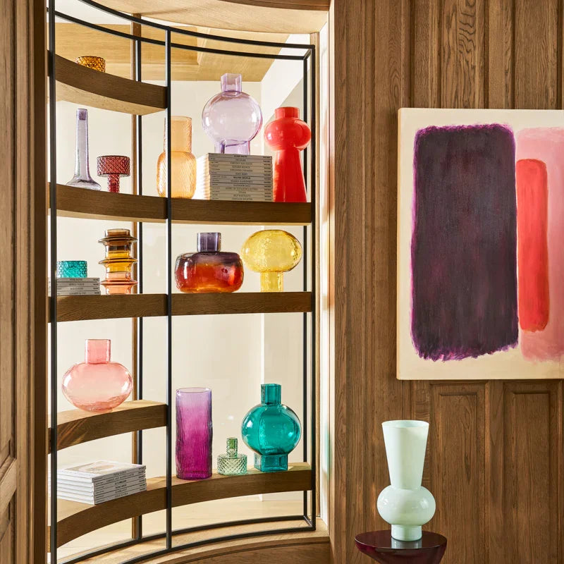 Keiko - Vaso alto in vetro riciclato grigio minerale