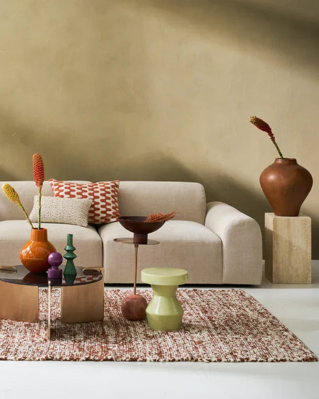 Sculptural - Side table in ceramica,  verde Pallido