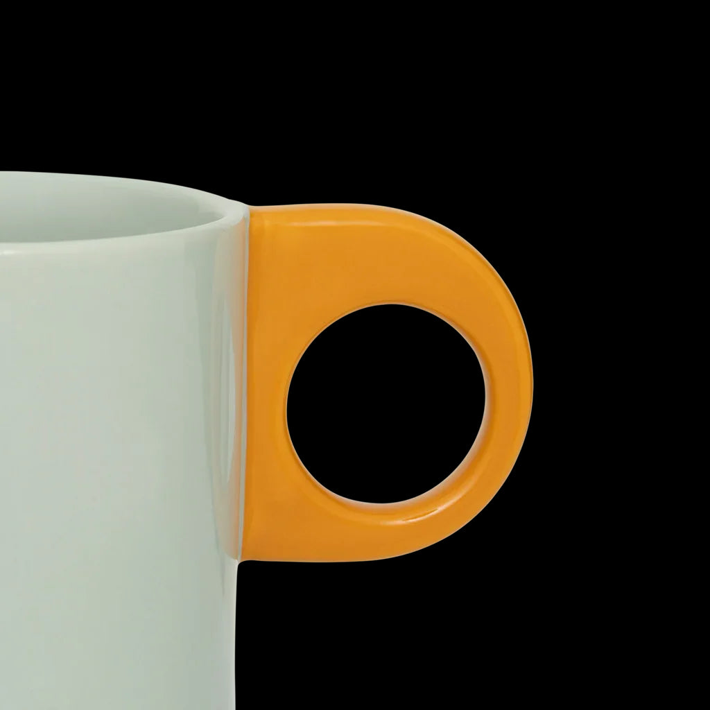 Nissa - Tazza verde acqua e arancione