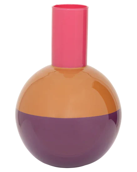 Lahja - vaso in vetro riciclato colorato