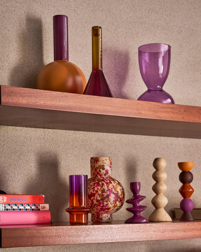 Farve - vaso in ceramica viola e arancione