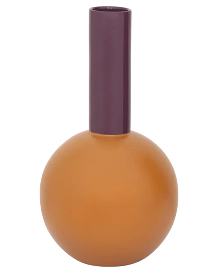 Farve - vaso in ceramica viola e arancione