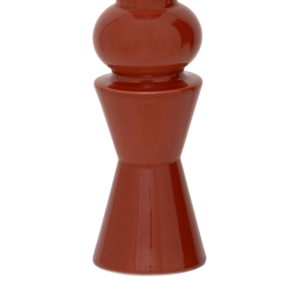 Poul - Vaso alto in ceramica rosso scuro