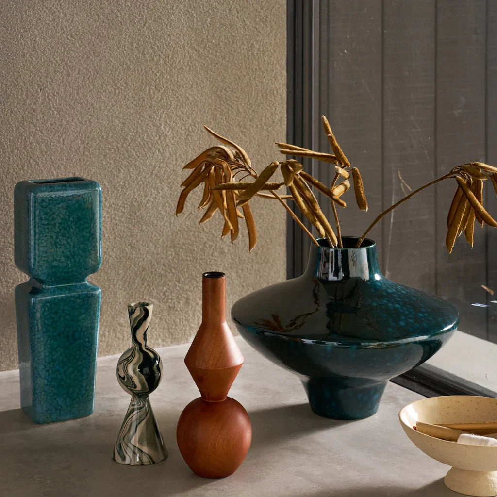 Anders - vaso in ceramica azzurro