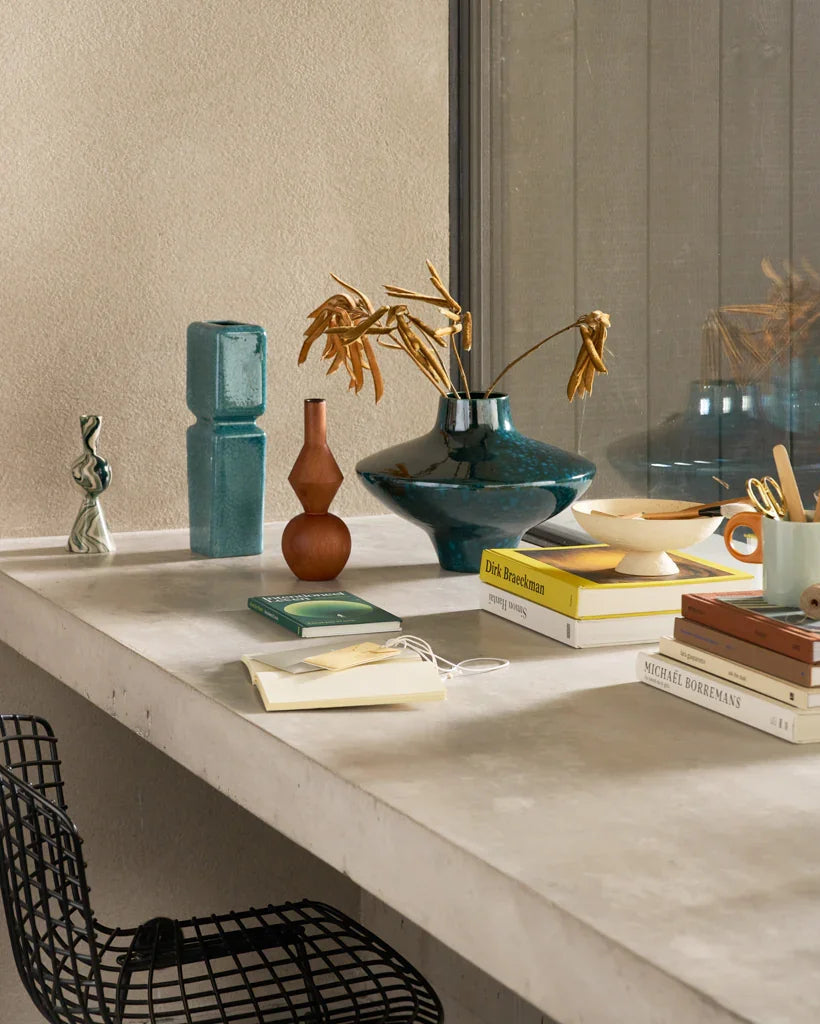 Maya - vaso in ceramica blu