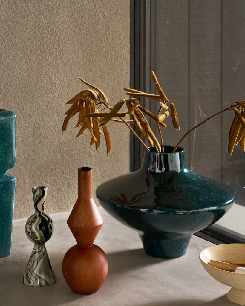 Maya - vaso in ceramica blu