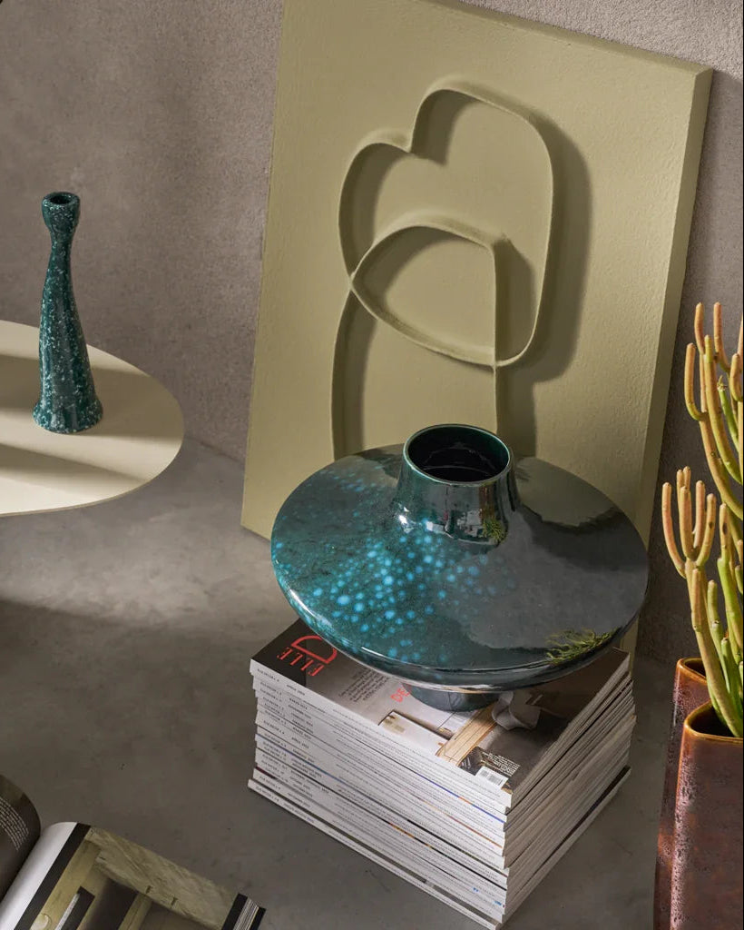 Maya - vaso in ceramica blu