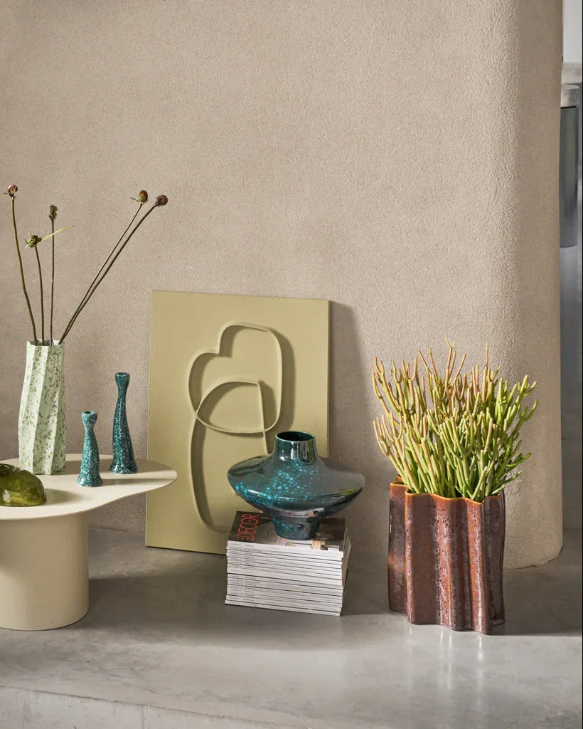 Riff - portavaso irregolare in ceramica artigianale