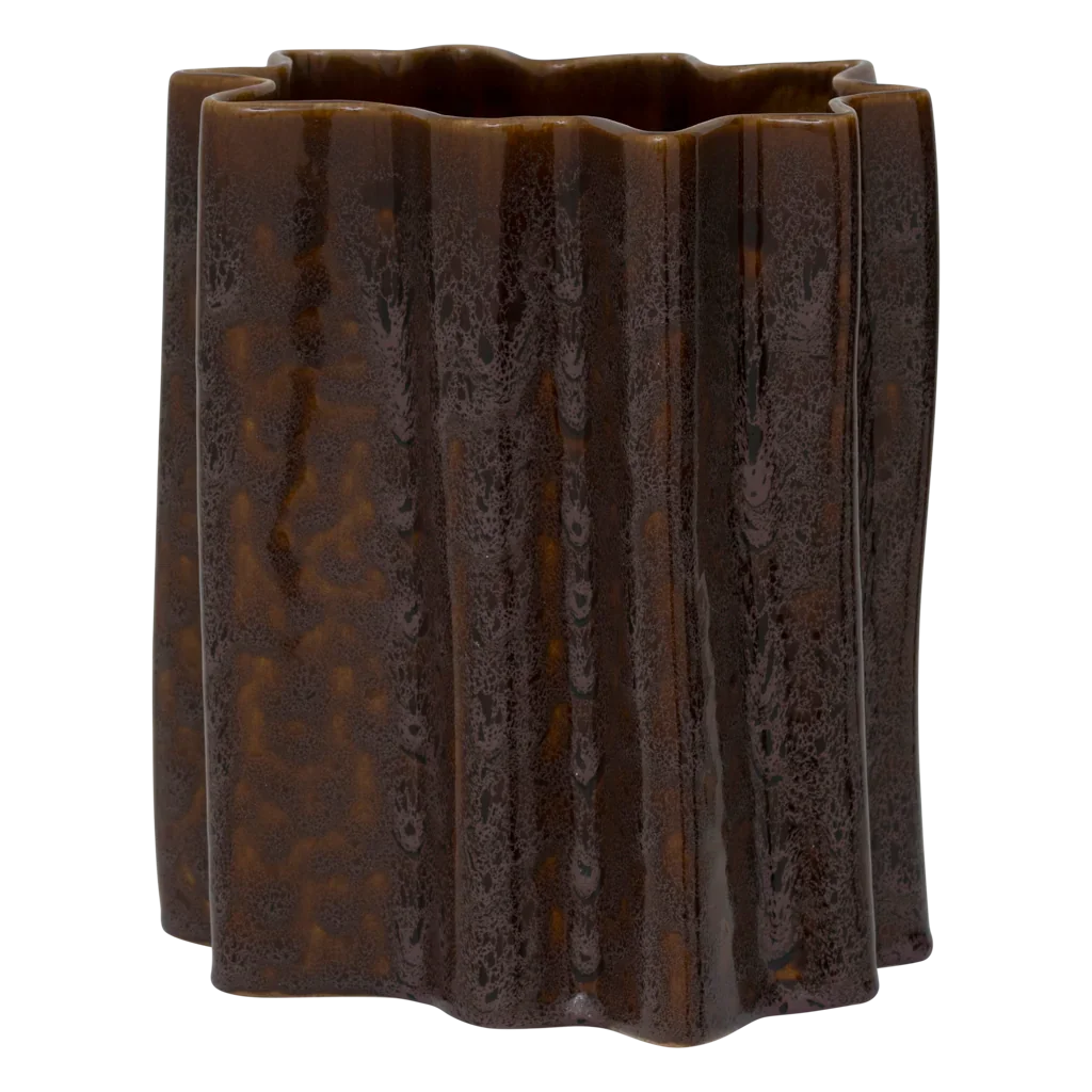 Riff - portavaso irregolare in ceramica artigianale