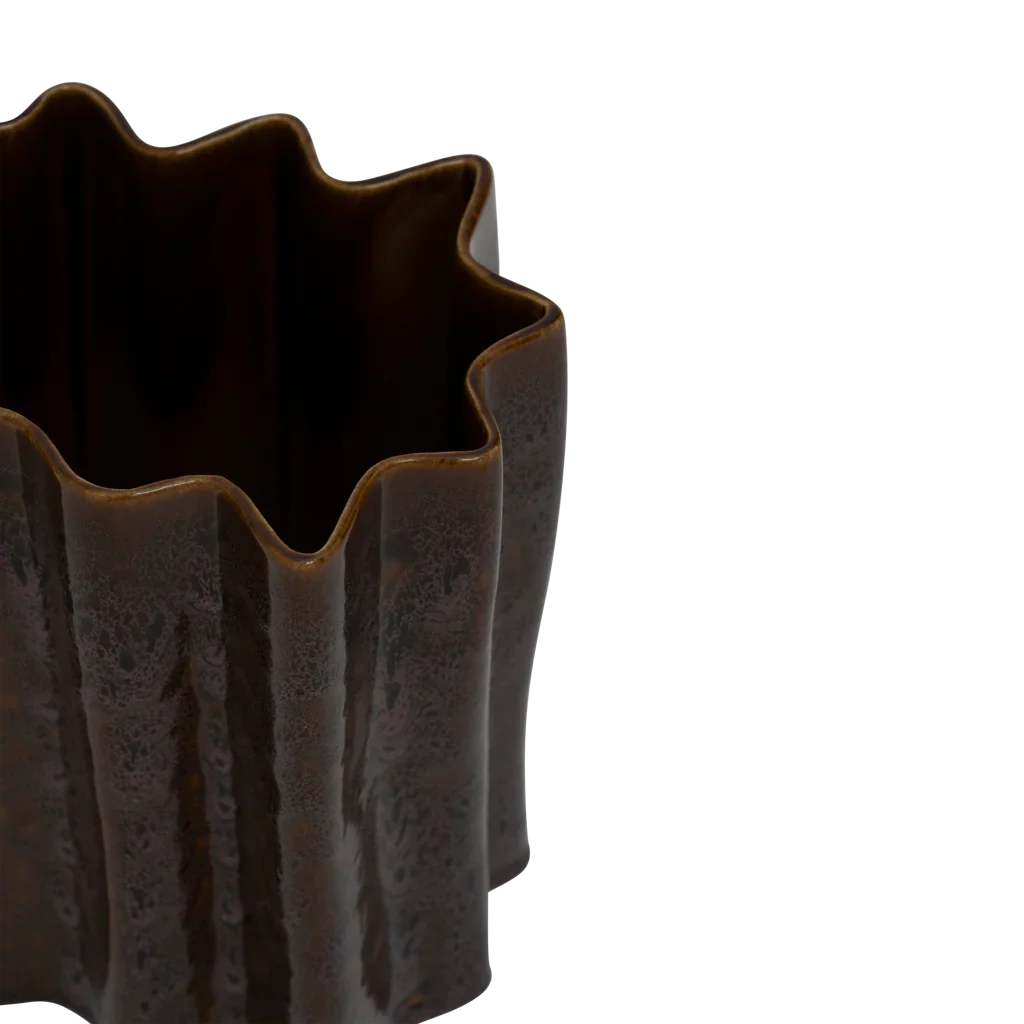 Riff - portavaso irregolare in ceramica artigianale