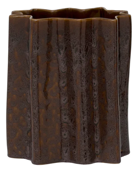 Riff - portavaso irregolare in ceramica artigianale