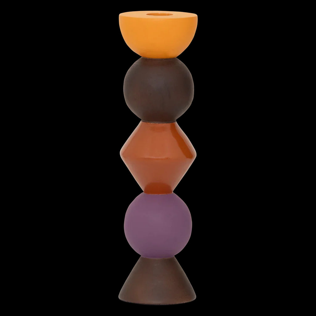 Leken - Portacandele in legno di mango