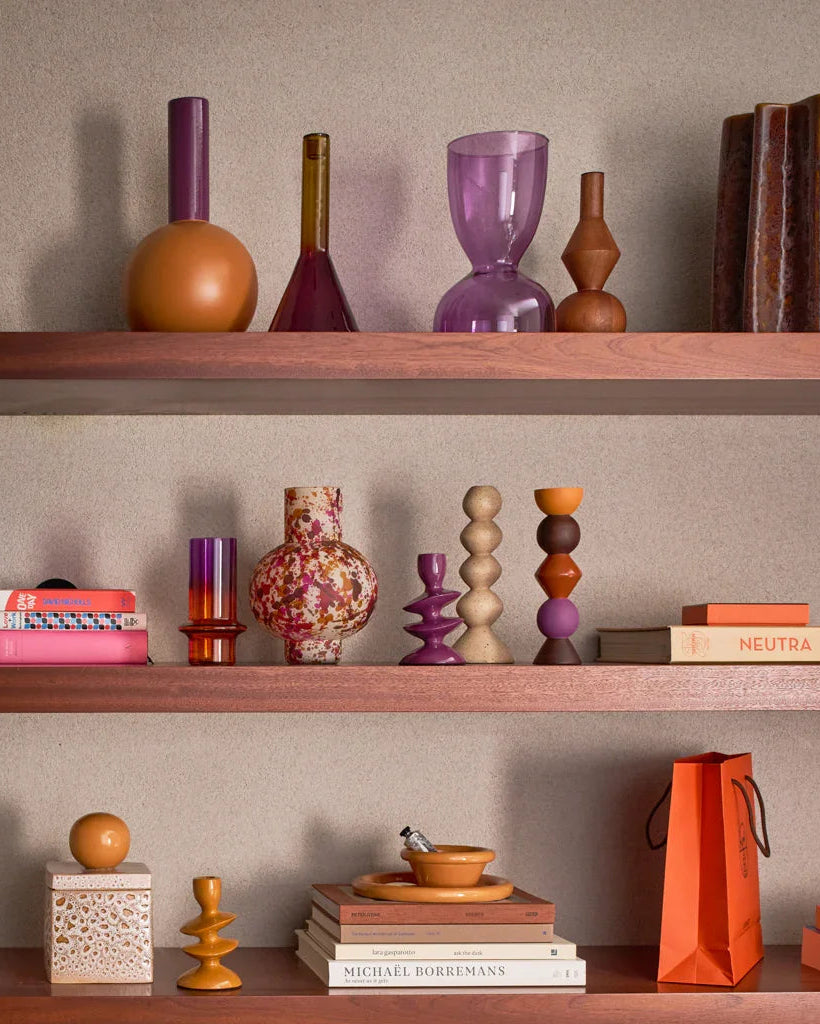 Leken - Portacandele in legno di mango