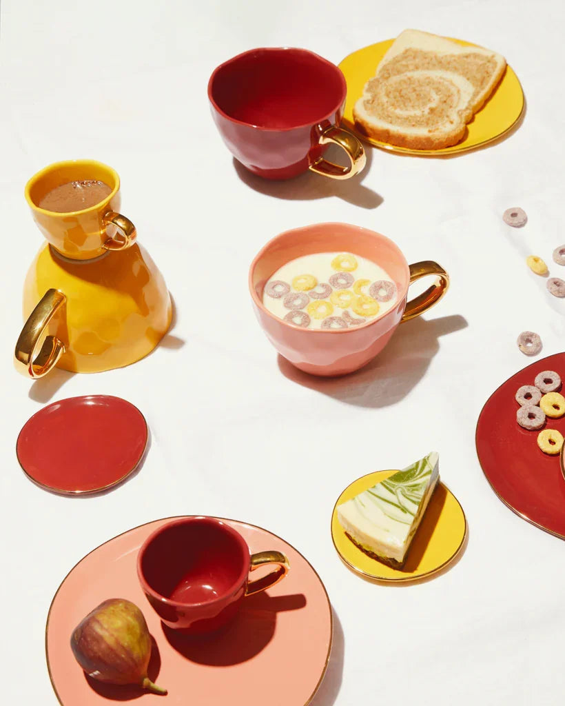 Good Morning - tazza da tè gialla