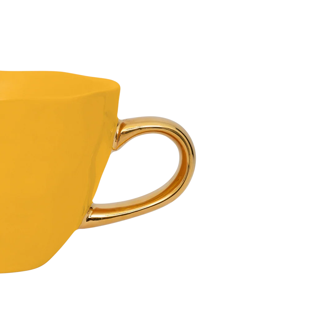 Good Morning - tazza da tè gialla