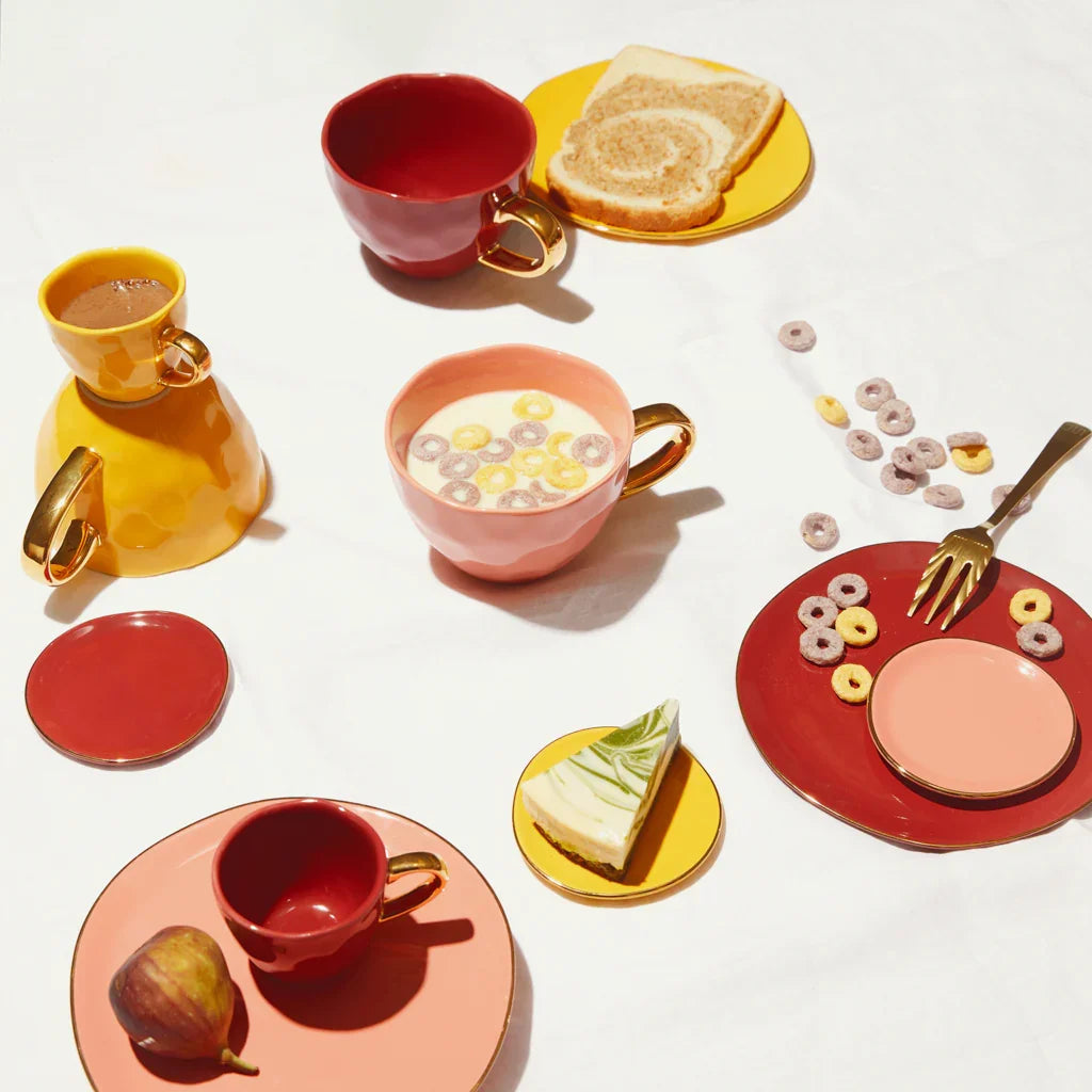 Good Morning - tazza da tè gialla