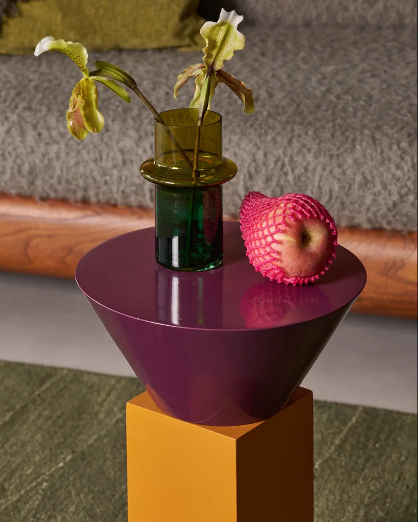 Munter, vaso in vetro riciclato giallo e verde