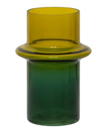 Munter, vaso in vetro riciclato giallo e verde