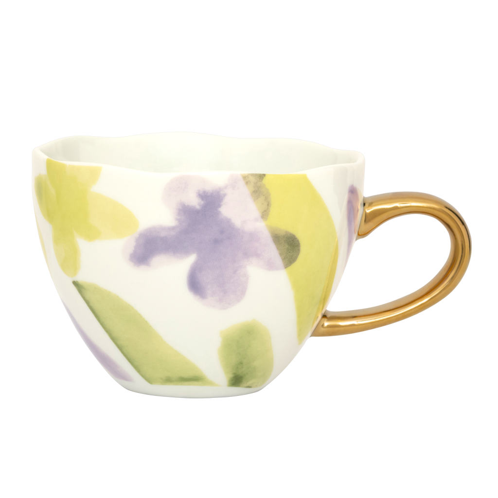 Good Morning - Confezione regalo due tazze da tè fantasia Kusha con piatti