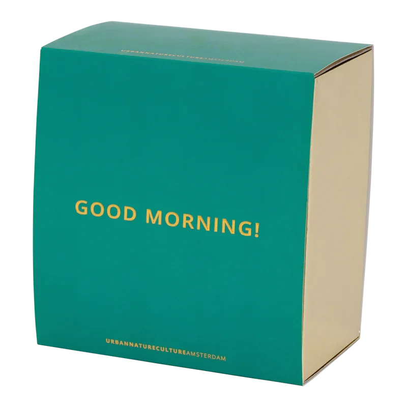 Good Morning - Confezione regalo due tazze da tè con piattino, azzurro