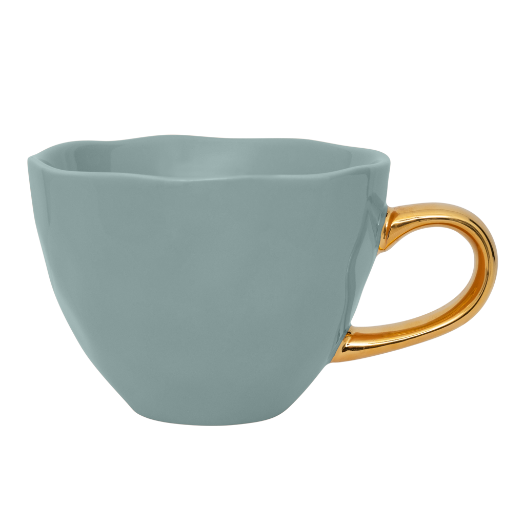 Good Morning - Confezione regalo due tazze da tè con piattino, azzurro