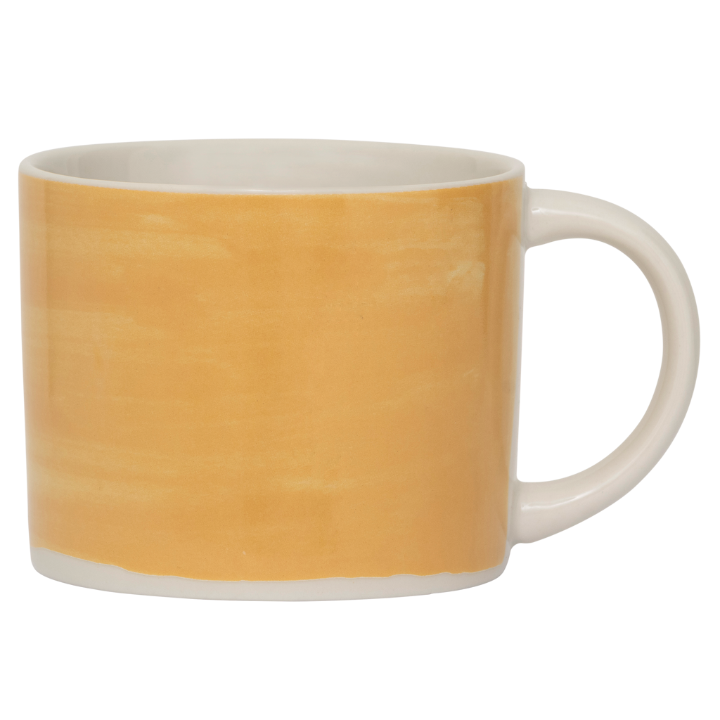 Mug - Set 4 tazze in ceramica gialla