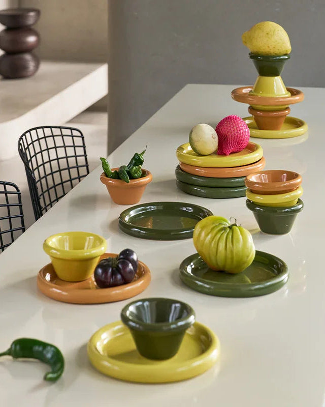 Curvada - Set 2 piatti curvi, arancione