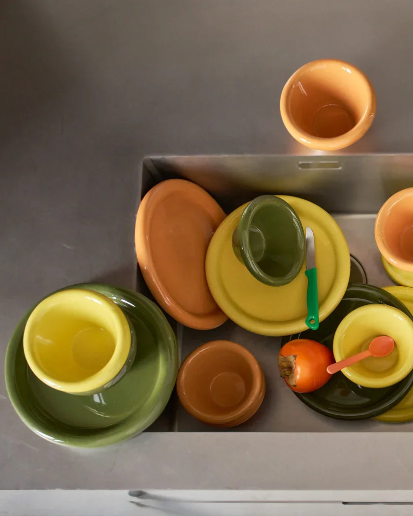 Curvada - Set 2 piatti curvi, arancione