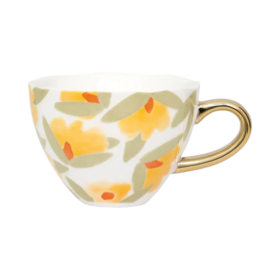 Good Morning - Set 2 tazze da Tè, fiori gialli