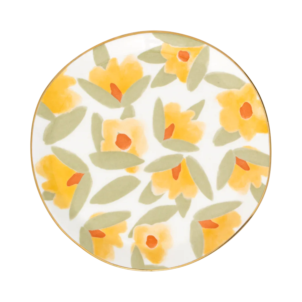 Good Morning - Set 2 piatti fiori gialli, Ø 17 cm