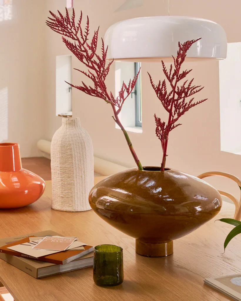 Nala - vaso in ceramica marrone dorato
