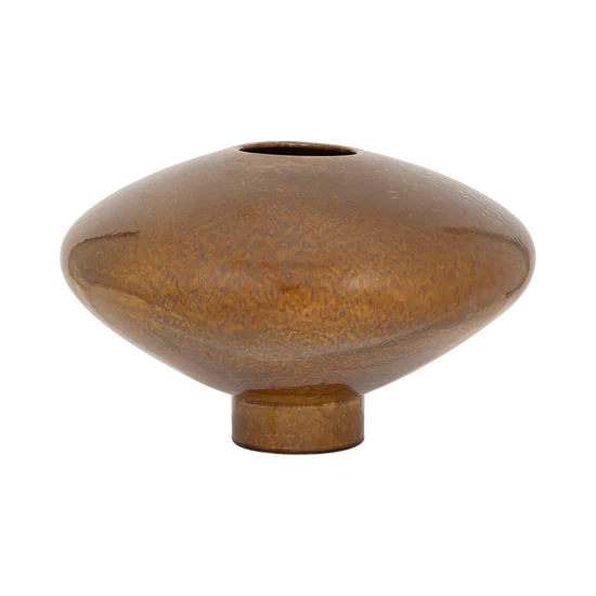 Nala - vaso in ceramica marrone dorato
