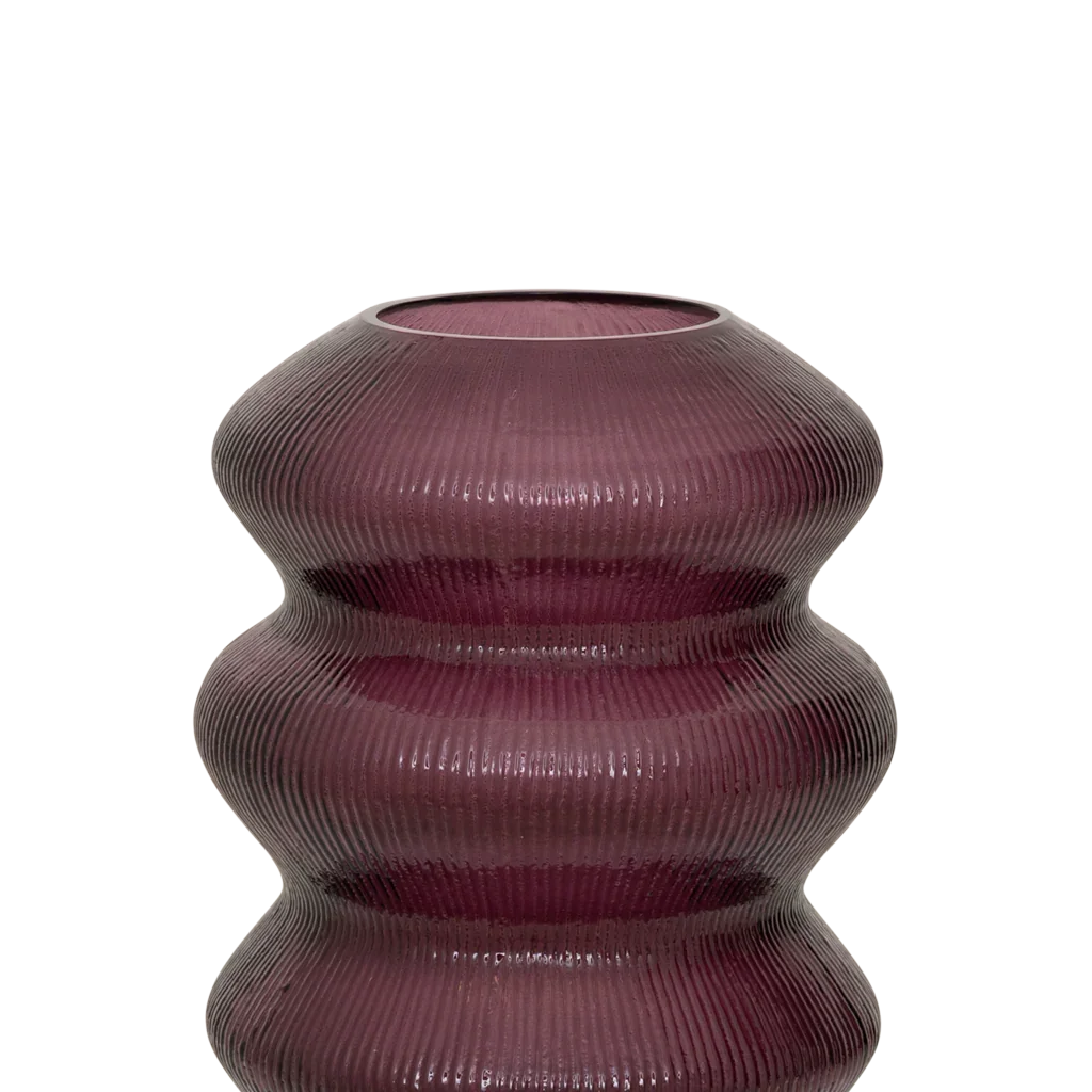 Lily - Vaso in vetro riciclato viola