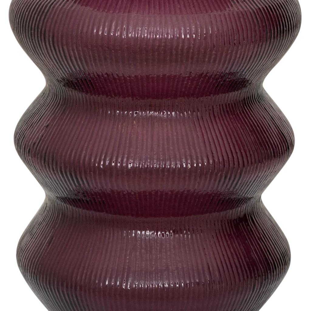 Lily - Vaso in vetro riciclato viola