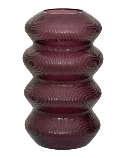 Lily - Vaso in vetro riciclato viola