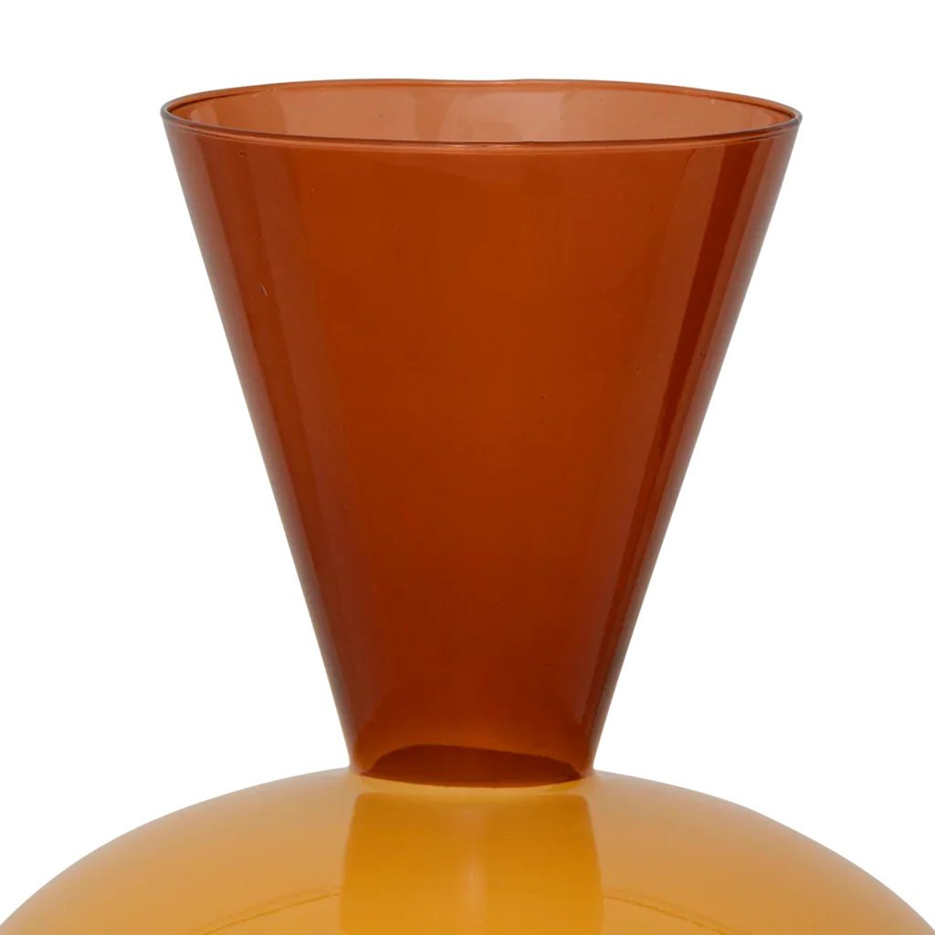 Zinhle - vaso in vetro riciclato arancione e giallo