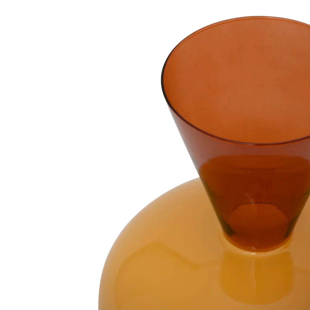 Zinhle - vaso in vetro riciclato arancione e giallo