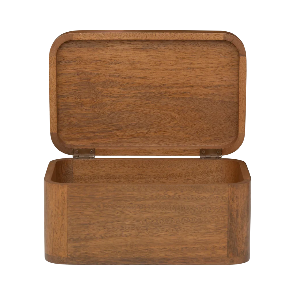Tsha - Scatola portaoggetti in legno di mango, grande