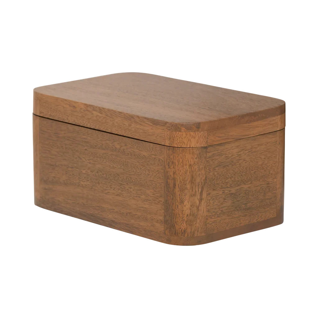 Tsha - Scatola portaoggetti in legno di mango, grande