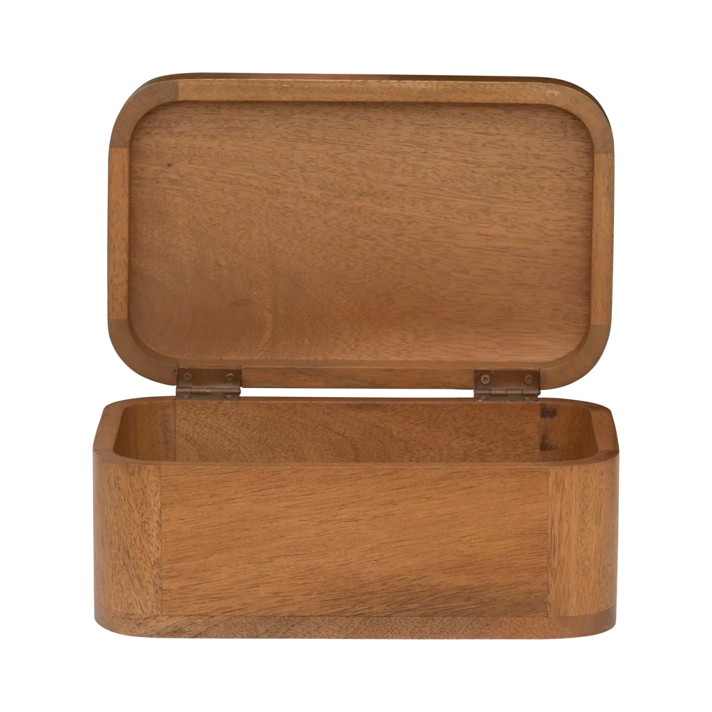 Tsha - Scatola portaoggetti in legno di mango, piccola