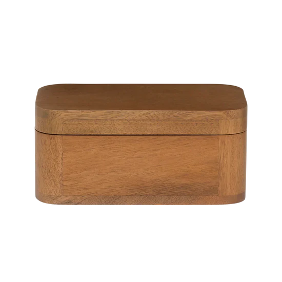 Tsha - Scatola portaoggetti in legno di mango, piccola