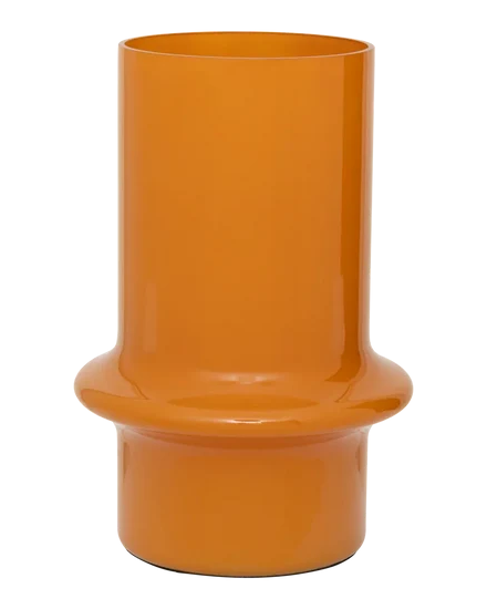 Shai - Lampada da tavolo in vetro riciclato arancione dorato