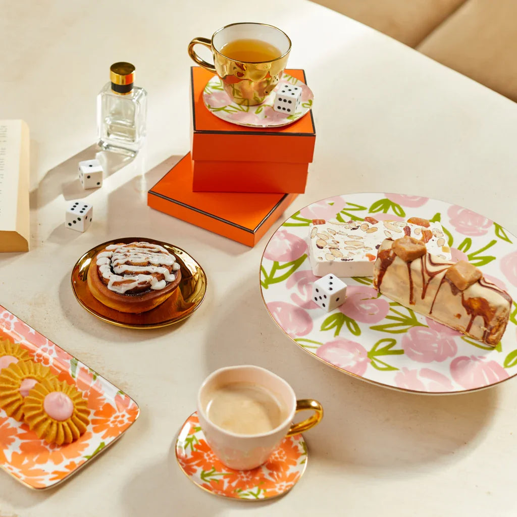 Good Morning - Alzatina per dolci, fiori rosa