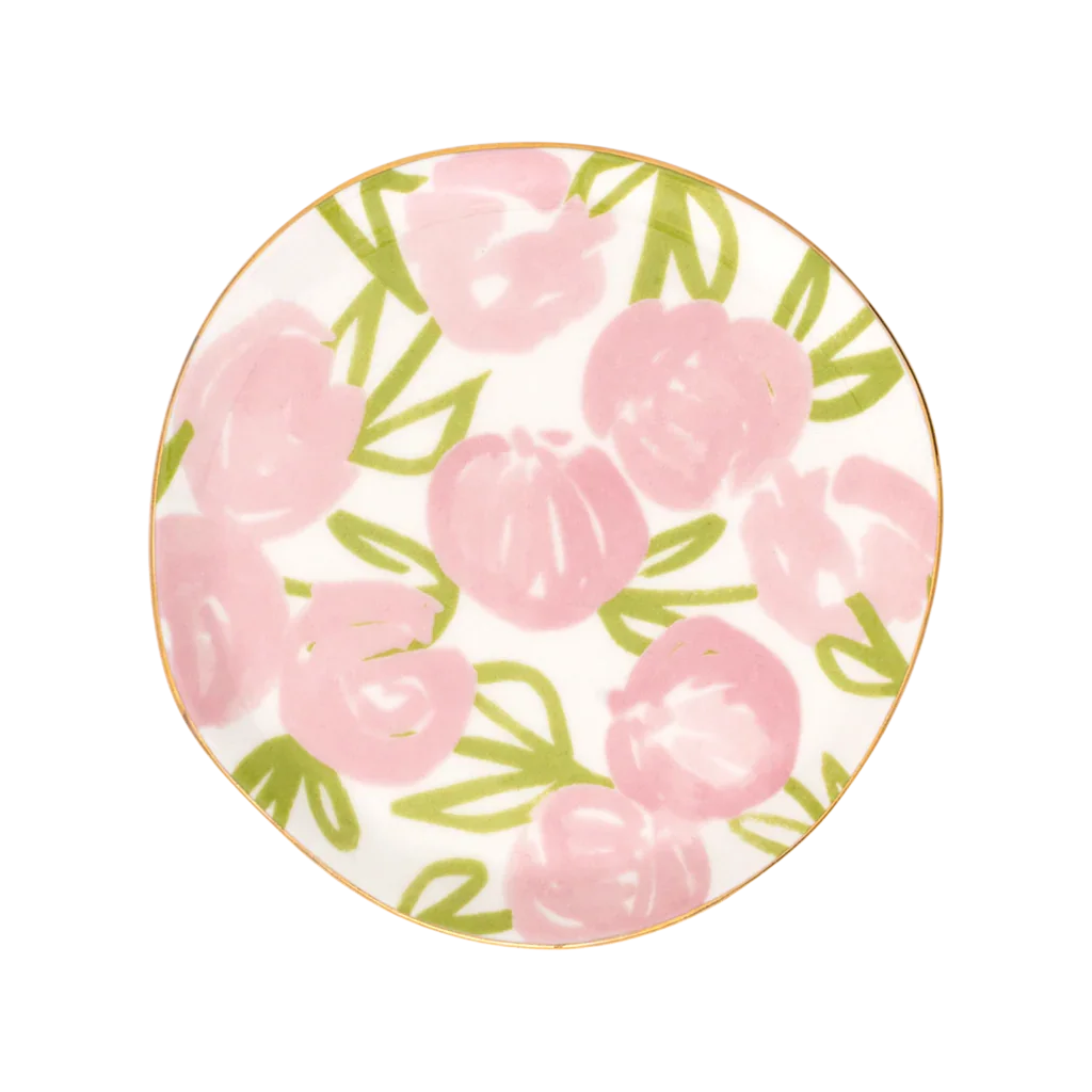 Good Morning - Set 2 piatti fiori rosa,  Ø 12 cm