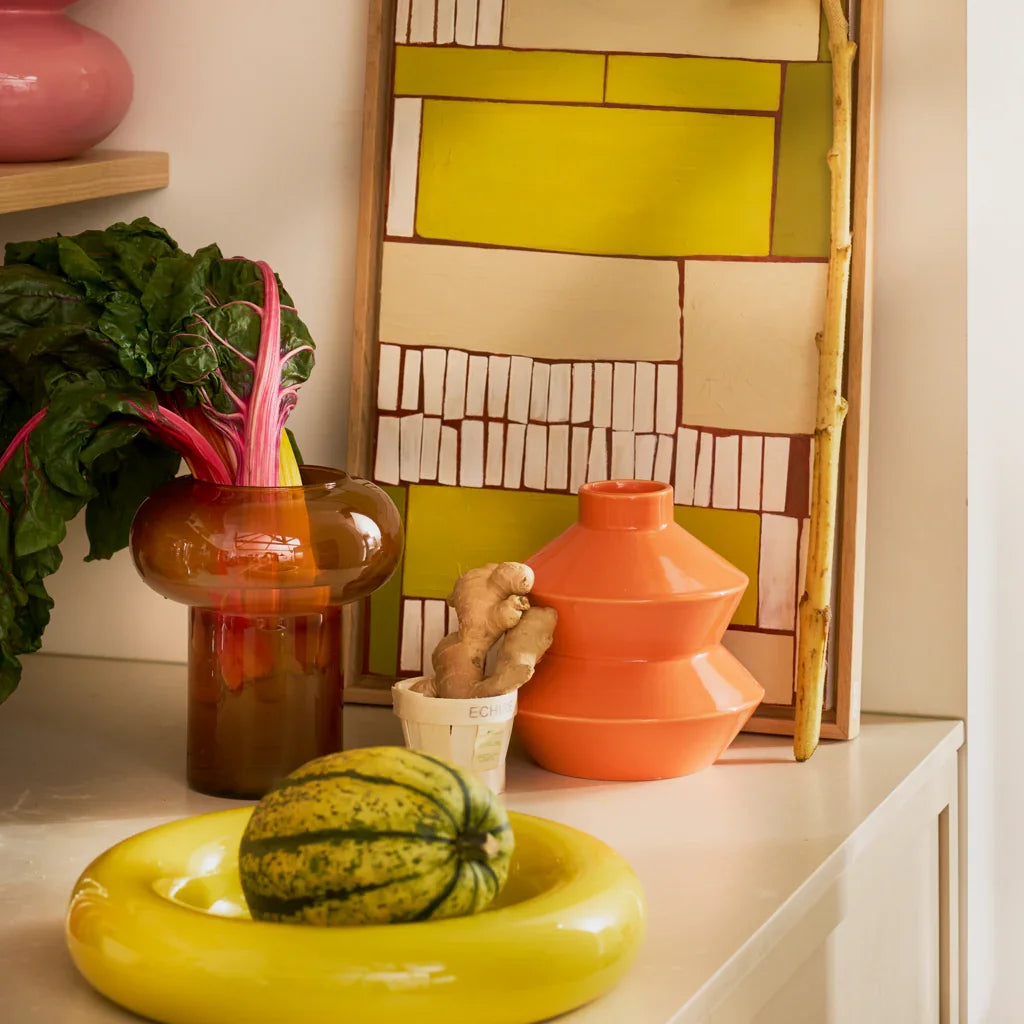 Lou - Centrotavola in ceramica, verde acido