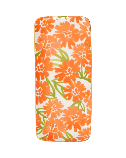 Good Morning -  piatto da torta, fiori arancioni