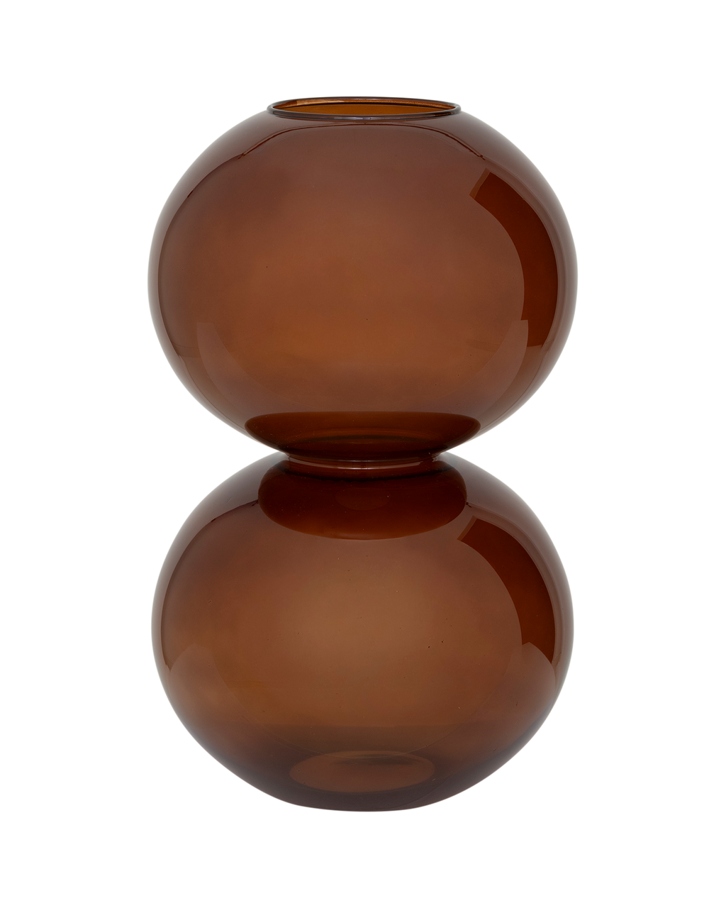 Yuki, vaso in vetro riciclato color caramello