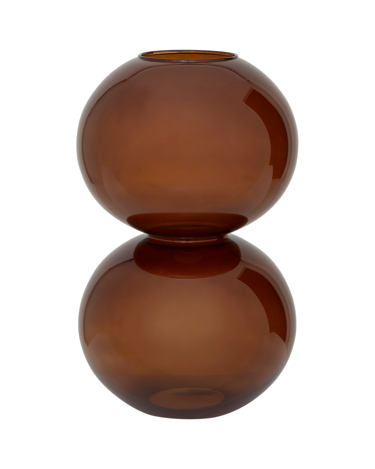 Yuki, vaso in vetro riciclato color caramello