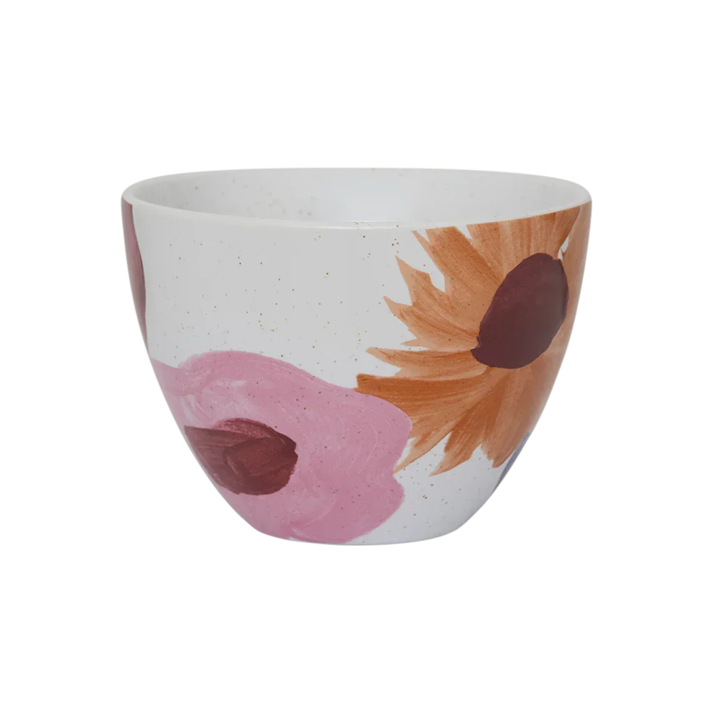 Hanako - Set di 2 tazze in ceramica a fiori dipinti a mano